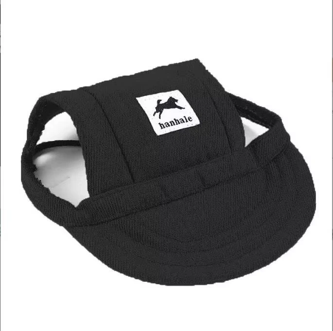 Fabriekslevering Pet Baseball Hat groothandel hondenhoed outdoor hondenhoed drie maten zwart 1
