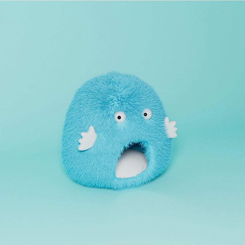 groothandel Pluche Monster Huisdierbed Winter Warm Kattennest Gemakkelijk gedemonteerd en gewassen Kattennestkussen Pluche huisdierhuis blauw 1