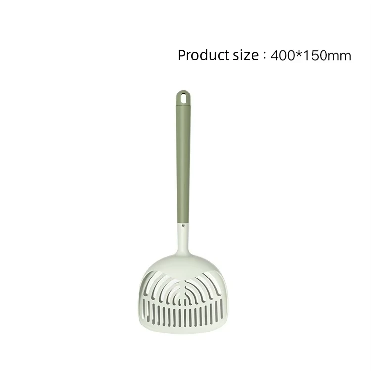 Venta al por mayor, pala grande extendida de plástico para arena para gatos, pala para arena para gatos, color verde 1