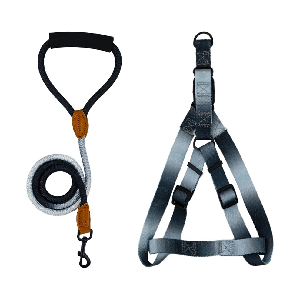 wholesale High Quality Nylon No-Pull Pet Leash Pet Harnesses black 1