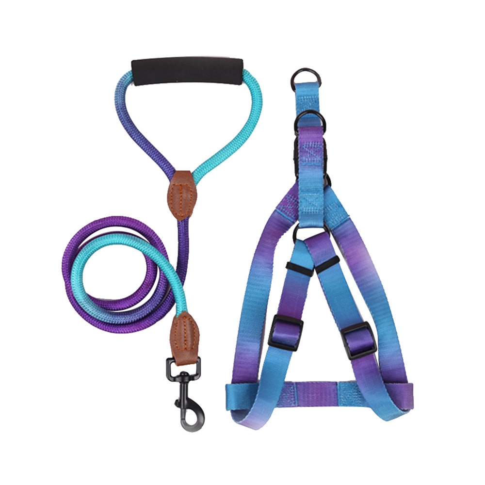groothandel Hoge kwaliteit nylon trekkoord voor huisdieren Harnassen paars&blauw 1