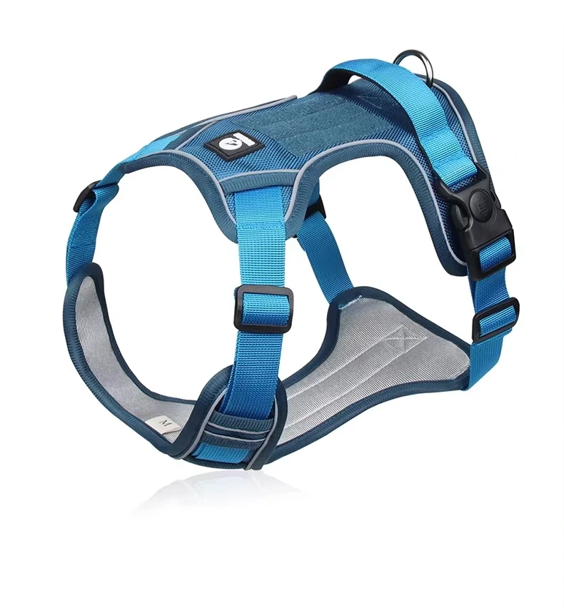 Manufacturer Wholesale New Eco-Friendly Dog Waistcoat Breathable and Comfortable Pet Harness blue 1