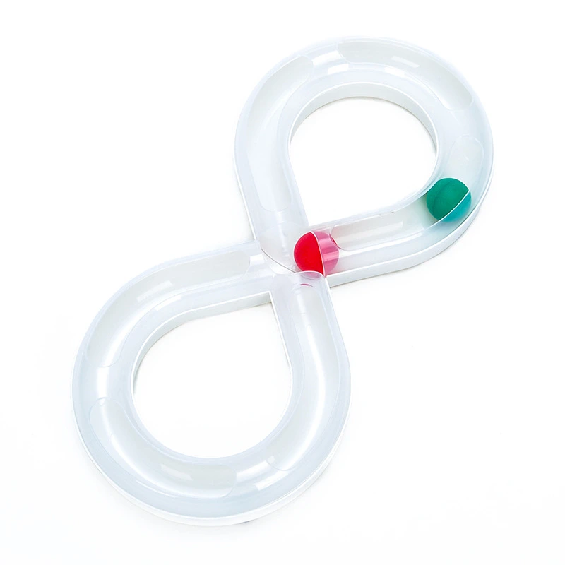 wholesale snake track cat ball pet interactive movement toys turntable 8 shape cat puppy toys white 1