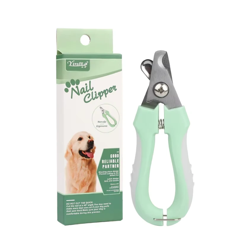 wholesale Professional Sharp Stainless Steel Blades Dog Nail Clipper Cat Nail Cutter with Safety Lock to Prevent Over Cutting green 1