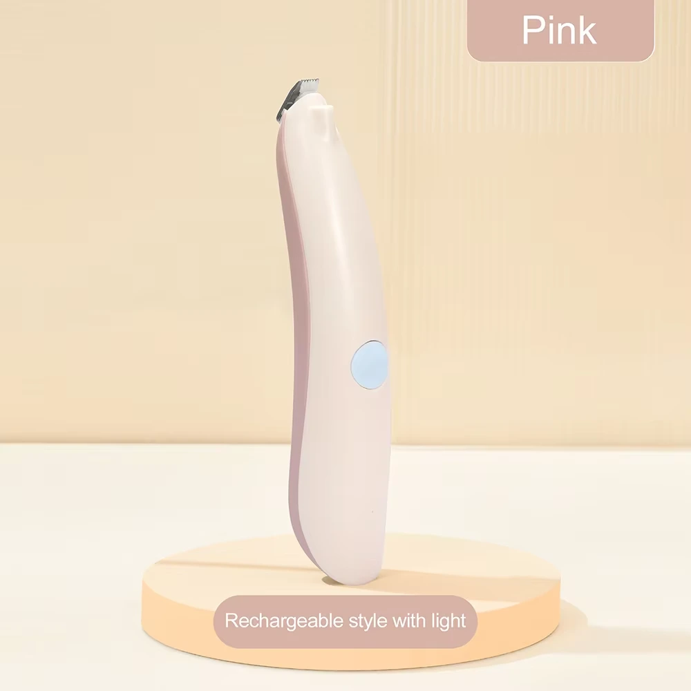 Venta al por mayor, carga de energía USB, bajo ruido, eléctrico, potente, eléctrico, para el cuidado de mascotas, cortapelos para perros, color rosa 1