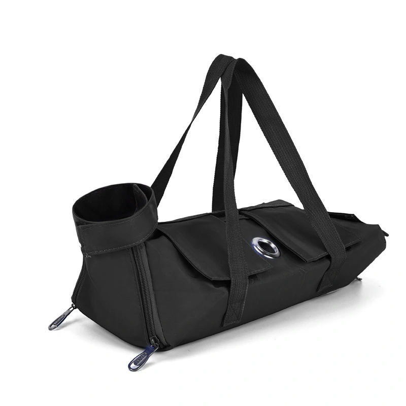 wholesale Portador de cachorros portátil personalizado Bolso bandolera Portadores de mascotas Bolsa de algodón suave de viaje para perros Gatos con almacenamiento frontal Bolsillos grandes negro 1