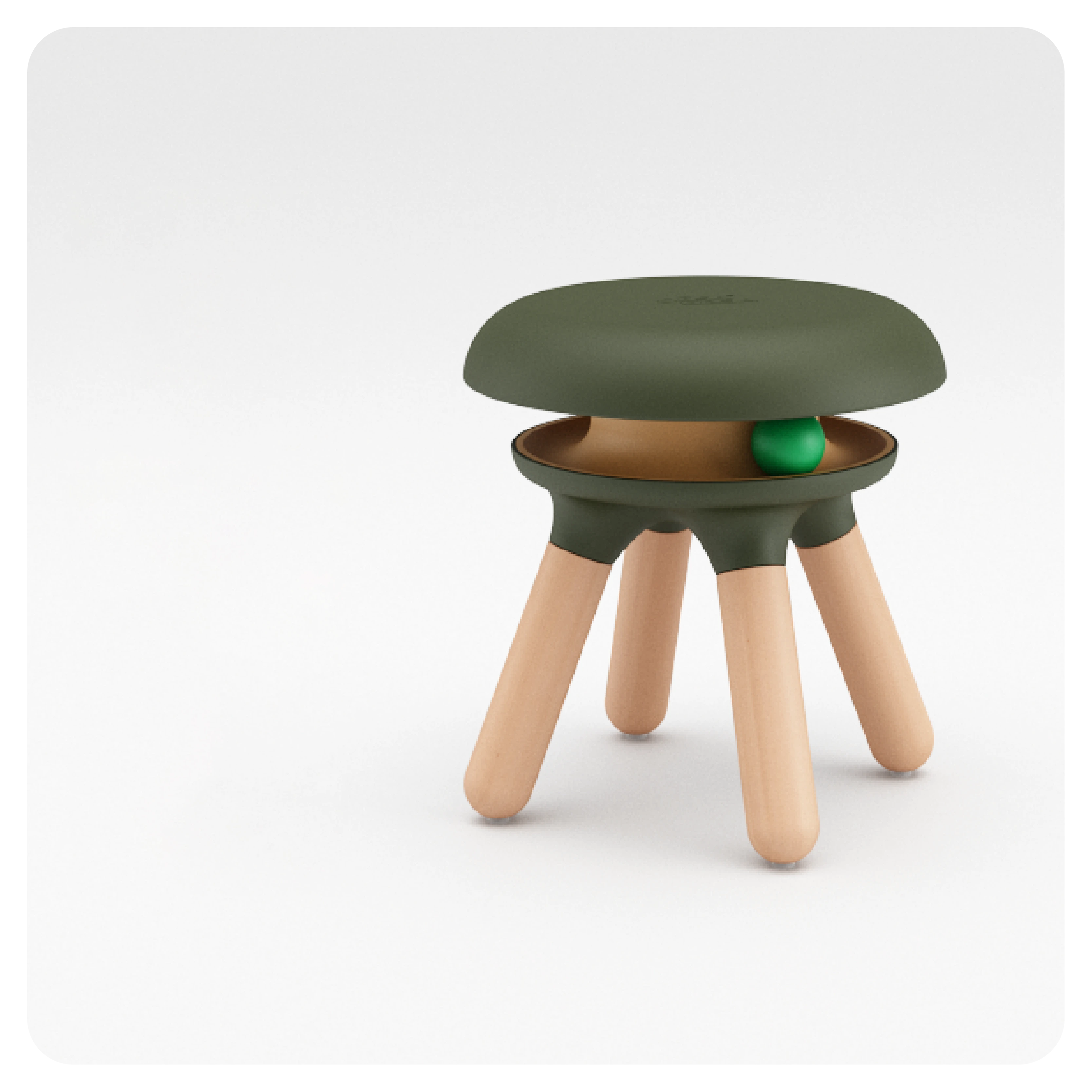 groothandel huisdierbed Cat Ball Stool Wood Cat Nest Chair Cat Wood Stool huisdierspeelgoed groen 1