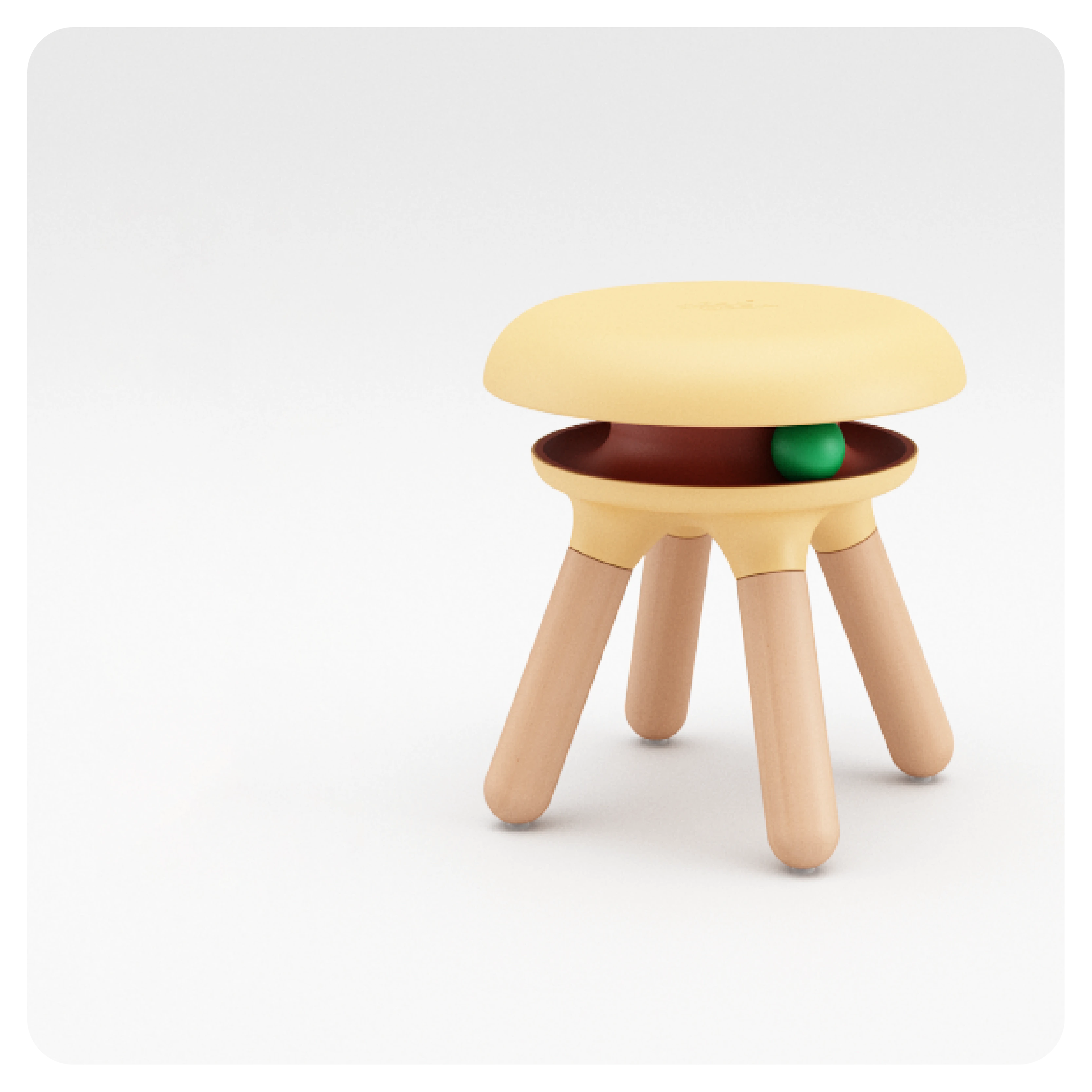 wholesale pet bed Cat Ball Stool Wood Cat Nest Chair Cat Wood Stool pet toy yellow 1