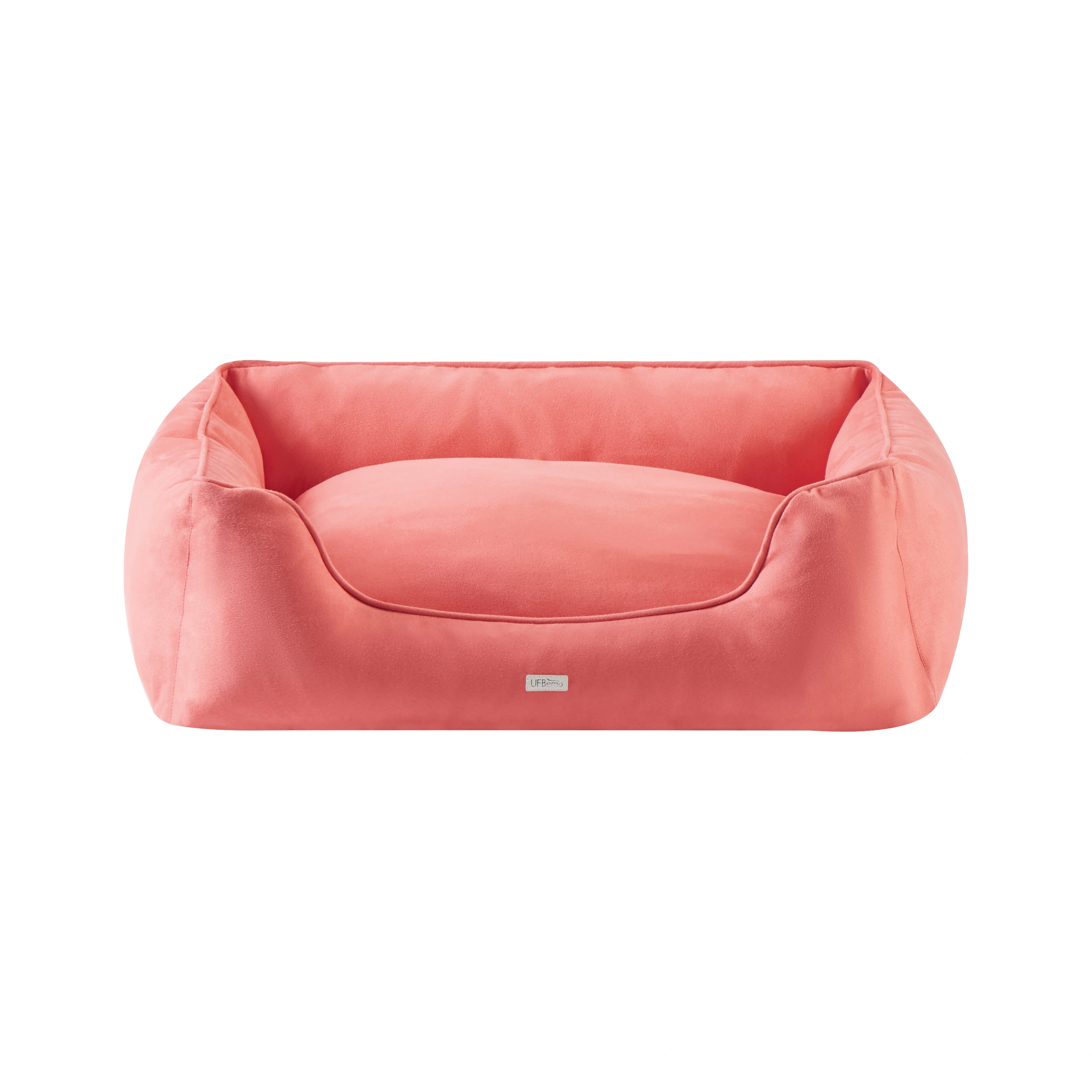 Venta al por mayor OEM disponible logotipo personalizado promocional multicolor sofá de lujo plegable cama grande para perro mascota sofá naranja 1
