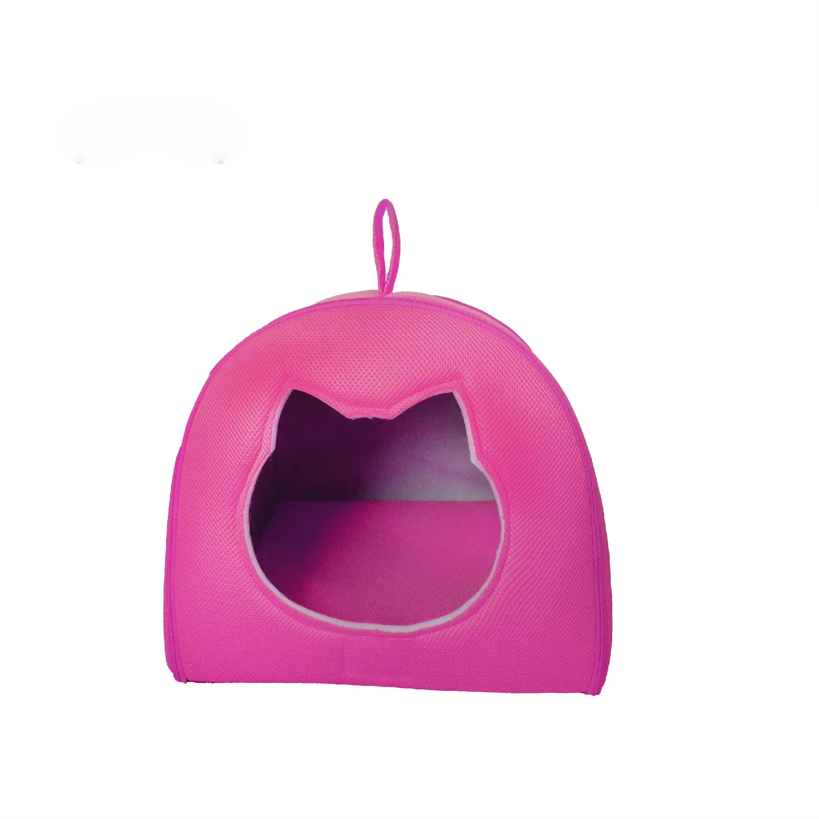 groothandel draagbaar huisdierbed huisdier zachte opvouwbare kattendraagtas huisdierhuis roze 1