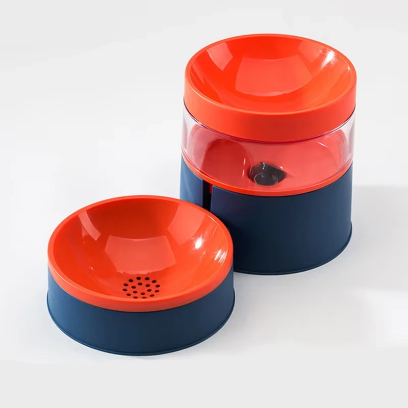 wholesale Pet Bowl Alimentador automático Perro Gato Ollas de comida con dispensador de agua Suministros para mascotas para gatos Perros rojo 1