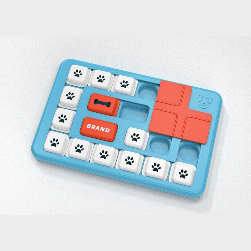 wholesale Dog Squeaky Puzzle Pet Product Interactive Treat Toys Hide and Seek Dog Toy pet toy light blue 1