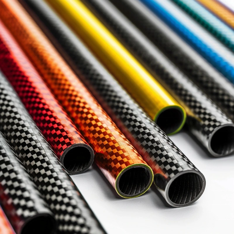 Tubos de fibra de carbono multicolor 1