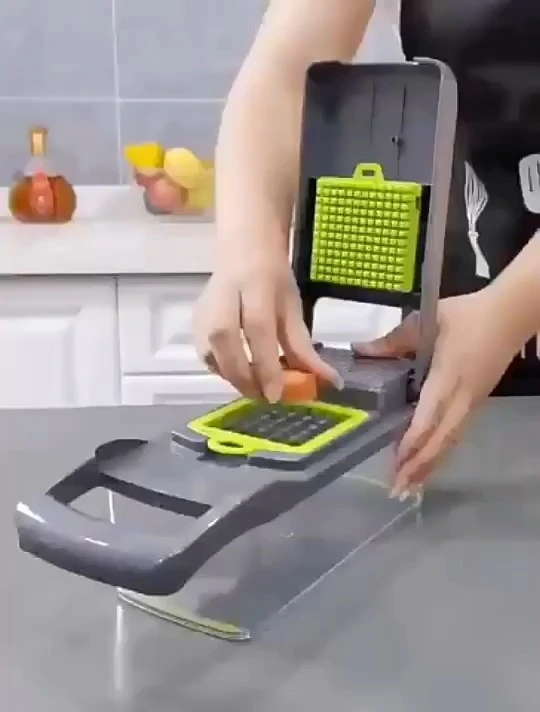 Picadora de verduras, cortadora y ralladora de mandolina, rebanadora de verduras 15 en 1, picadora de patatas y cebolla, cortadora de verduras 1
