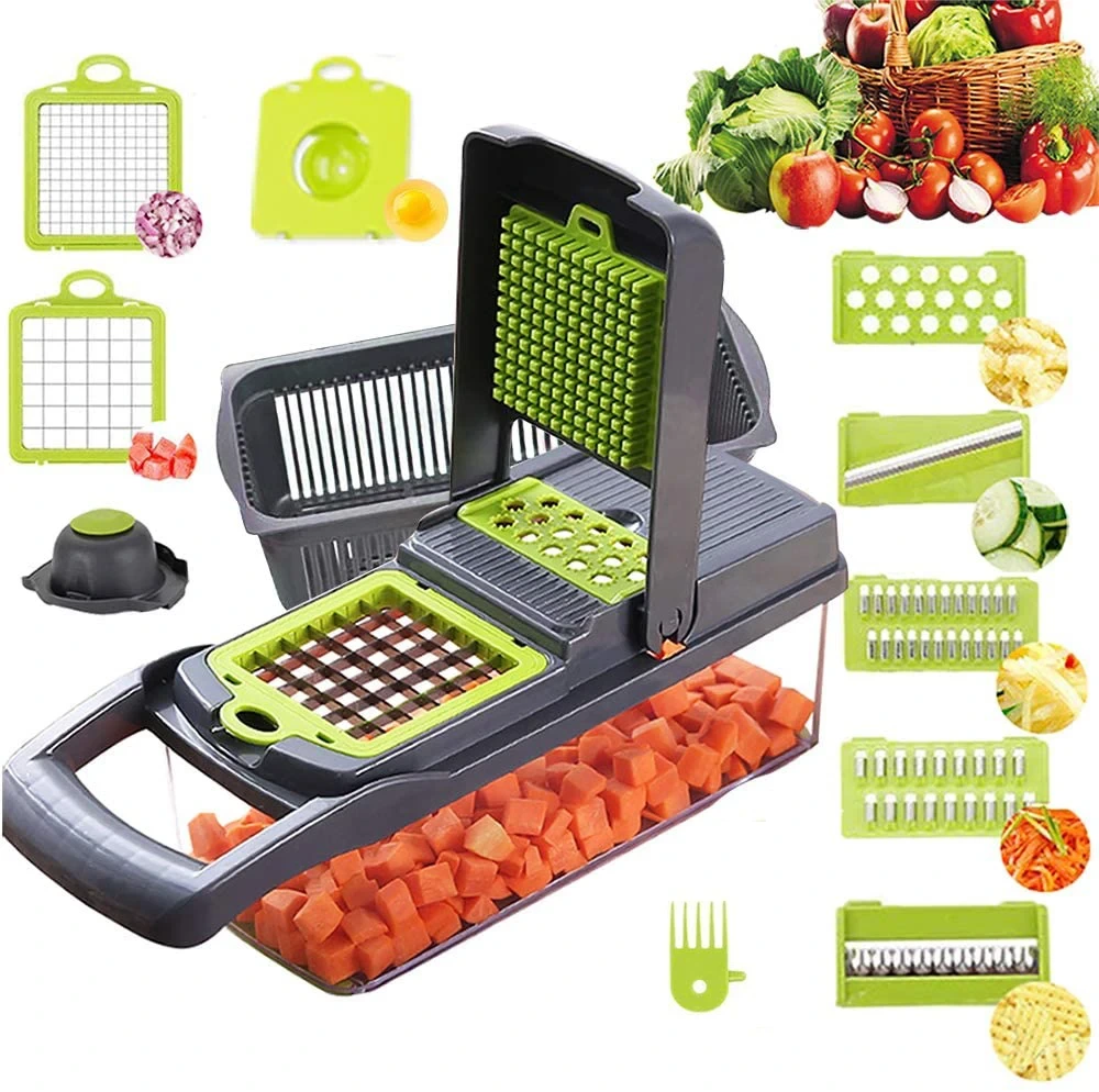 Vegetable Chopper Mandoline Slicer Cutter and Grater 15 in 1 Vegetable Slicer Potato Onion Chopper Veggie Dicer-1713861867544933 1