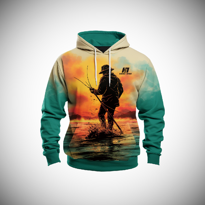 Léinte Iascaireachta Dye Sublimation saincheaptha atá deartha do do bhranda. léinte iascaireachta SPF sleeve fada le coiléar , Fan fionnuar agus cosanta gréine lenár n-ardchaighdeán 5