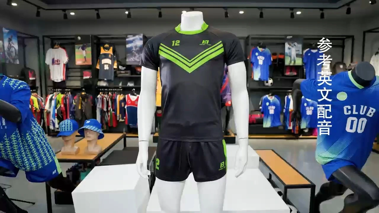 Geansaidhean Aonadh Rugbaidh Custom, shorts agus stocainnean airson gach ìre de lùth-chleasaichean agus clubaichean aodach sgioba rugbaidh lèintean rugbaidh pearsanaichte 1