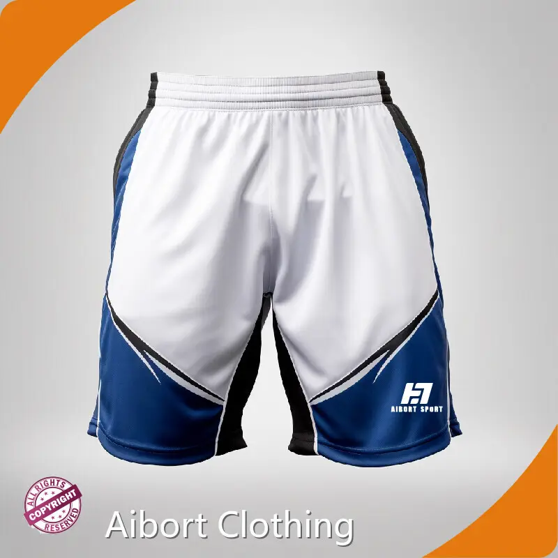 For Sport White Sports Shorts Mens by Aibort 1
