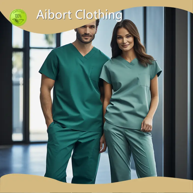 Nurse Scrub Trousers Blue Aibort 1