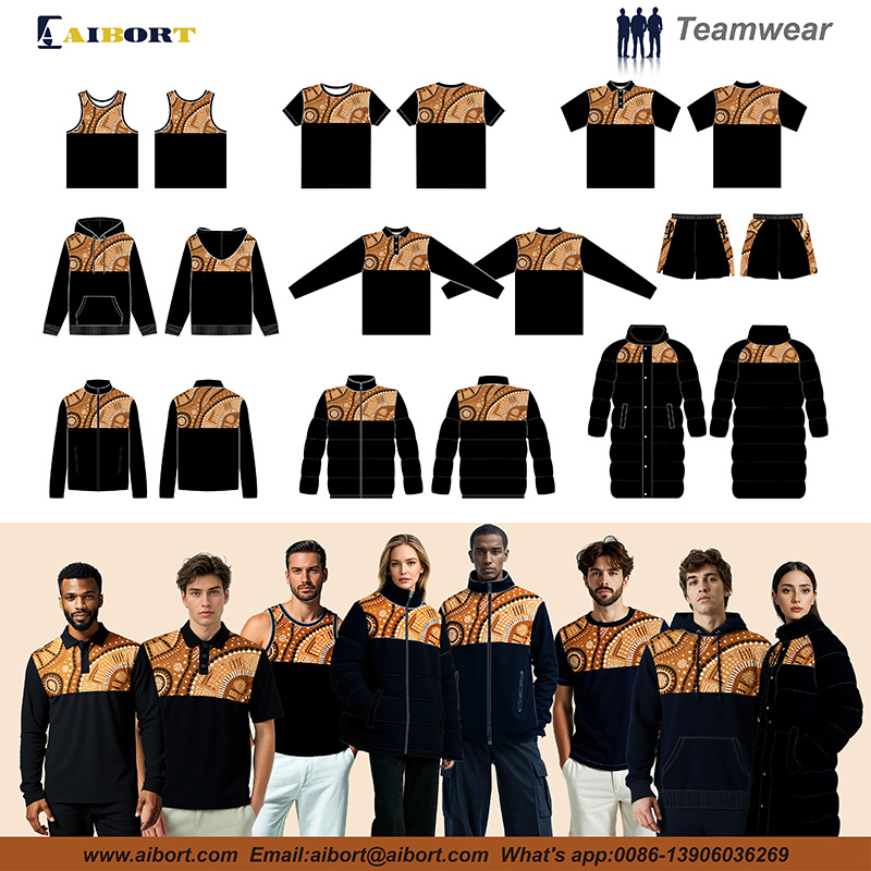Serie ibride di teamwear– sublimazione top + fondo in tessuto tinto | Uniforme di formazione del produttore di teamwear personalizzato 1