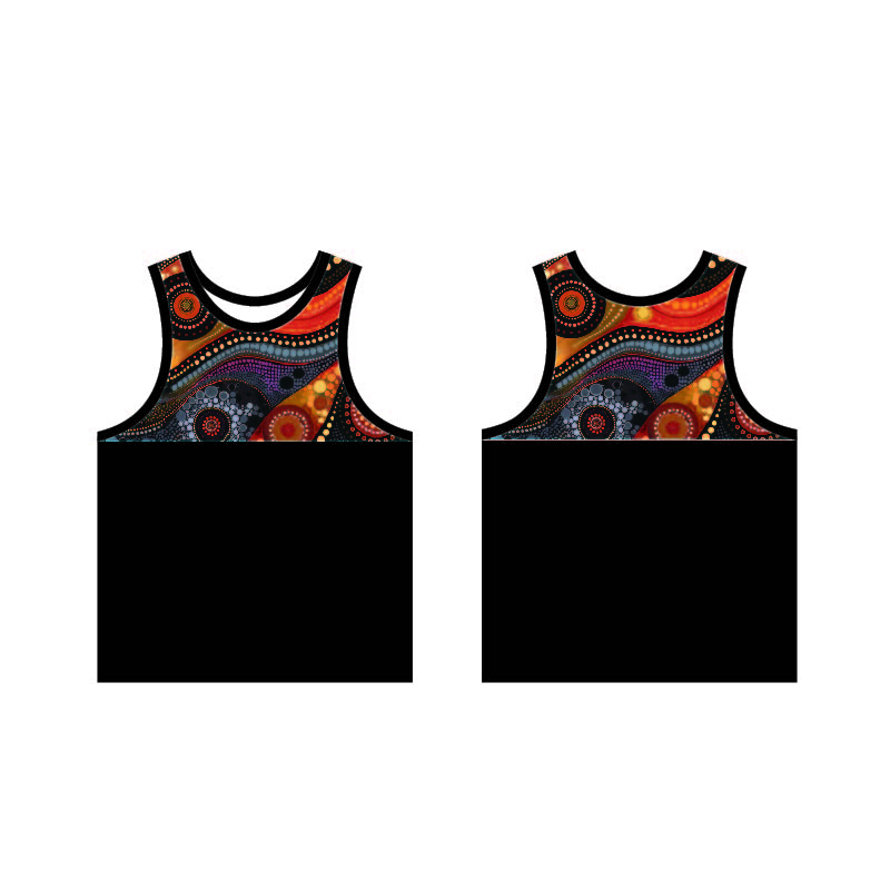 Top Activewear personalizzato con fronte di sublimazione & fondo a colori solidi | Fornitore di abbigliamento per le prestazioni 2