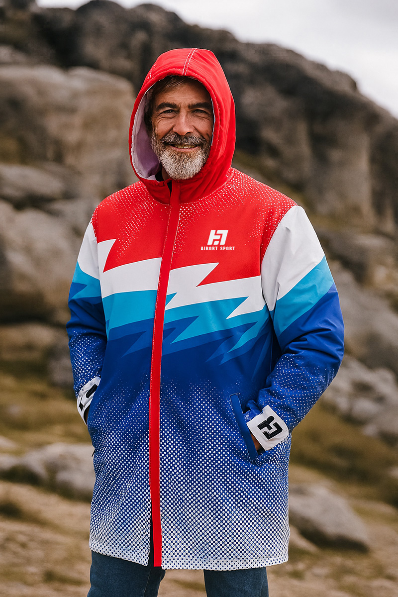 Усанд сэлэх тавцан Parka - Sublimation - Дээд + будсан ёроол | Захиалгат усан сэлэлтийн баг дулаан дээл | Ус нэвтрүүлдэггүй гадаа хүрэм үйлдвэрлэгч 3