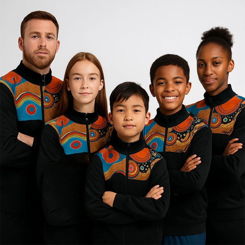 Contrast Fabric Sportswear – Upper Printed with Heat Press, Lower in Solid Color Fabric | Athletic Gear Customization Expert 1