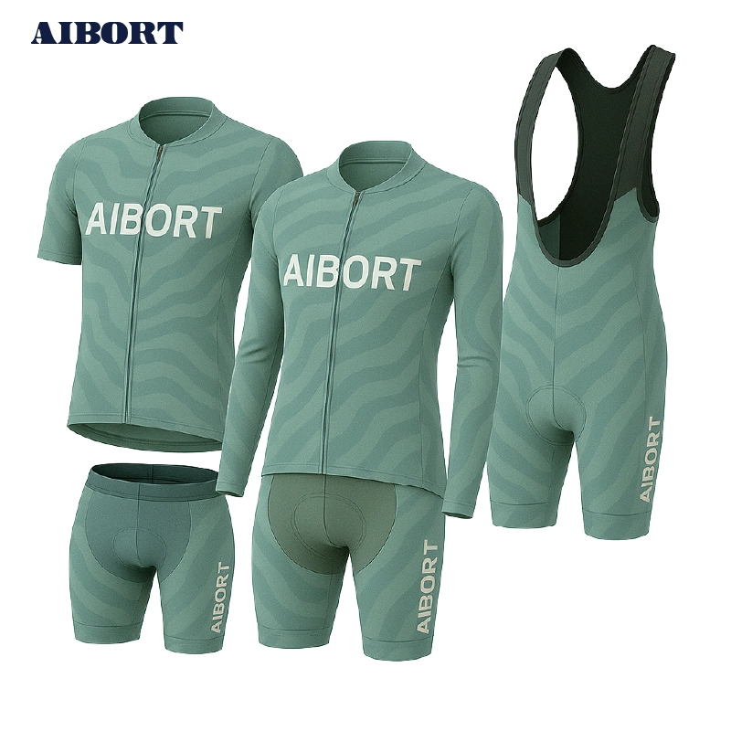 Aodach Rothaireachd Dealbhaichte Gnàthaichte le Aibirt, Aotrom, Meòrachail, An-aghaidh UV, Breathable, Tioram Luath, Seataichean Meud Mòr airson Rothaireachd Rathaid 1