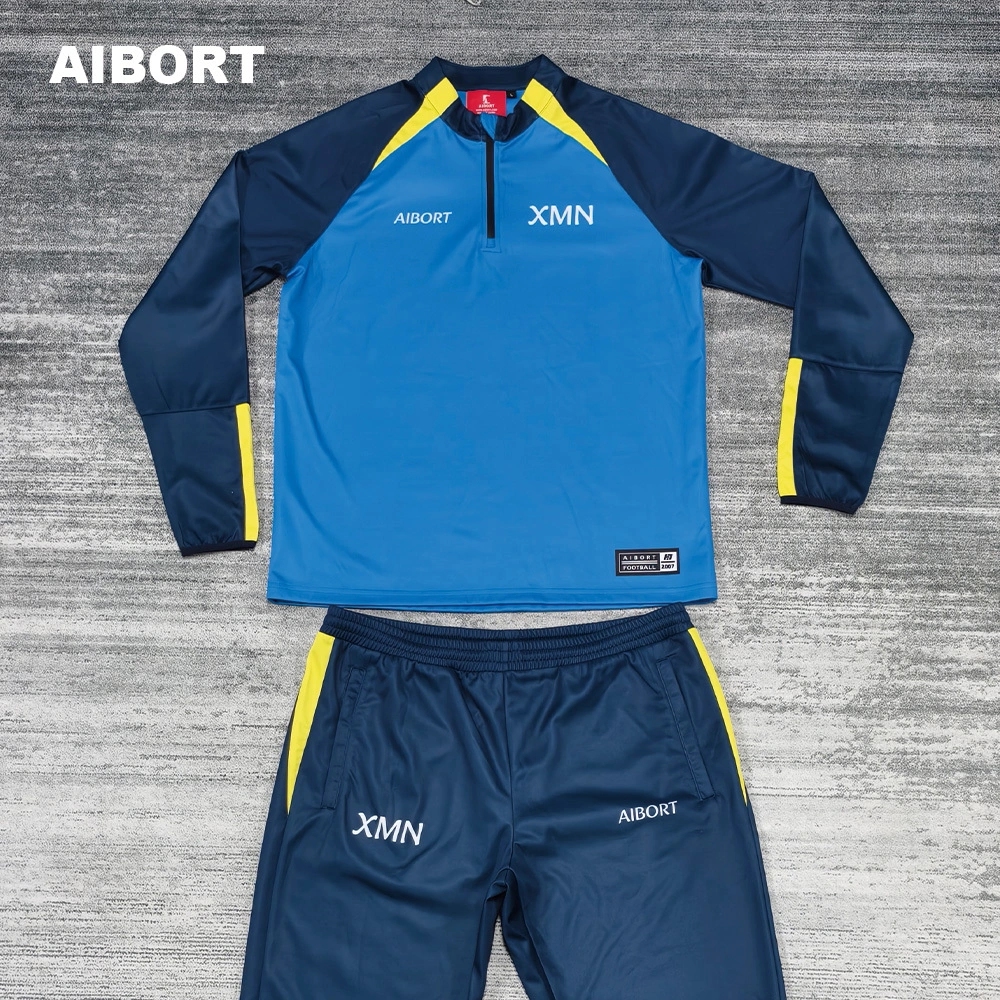Survêtement de football Aibort durable, respirant et flexible, à manches longues, sur mesure pour l'entraînement en extérieur. 1