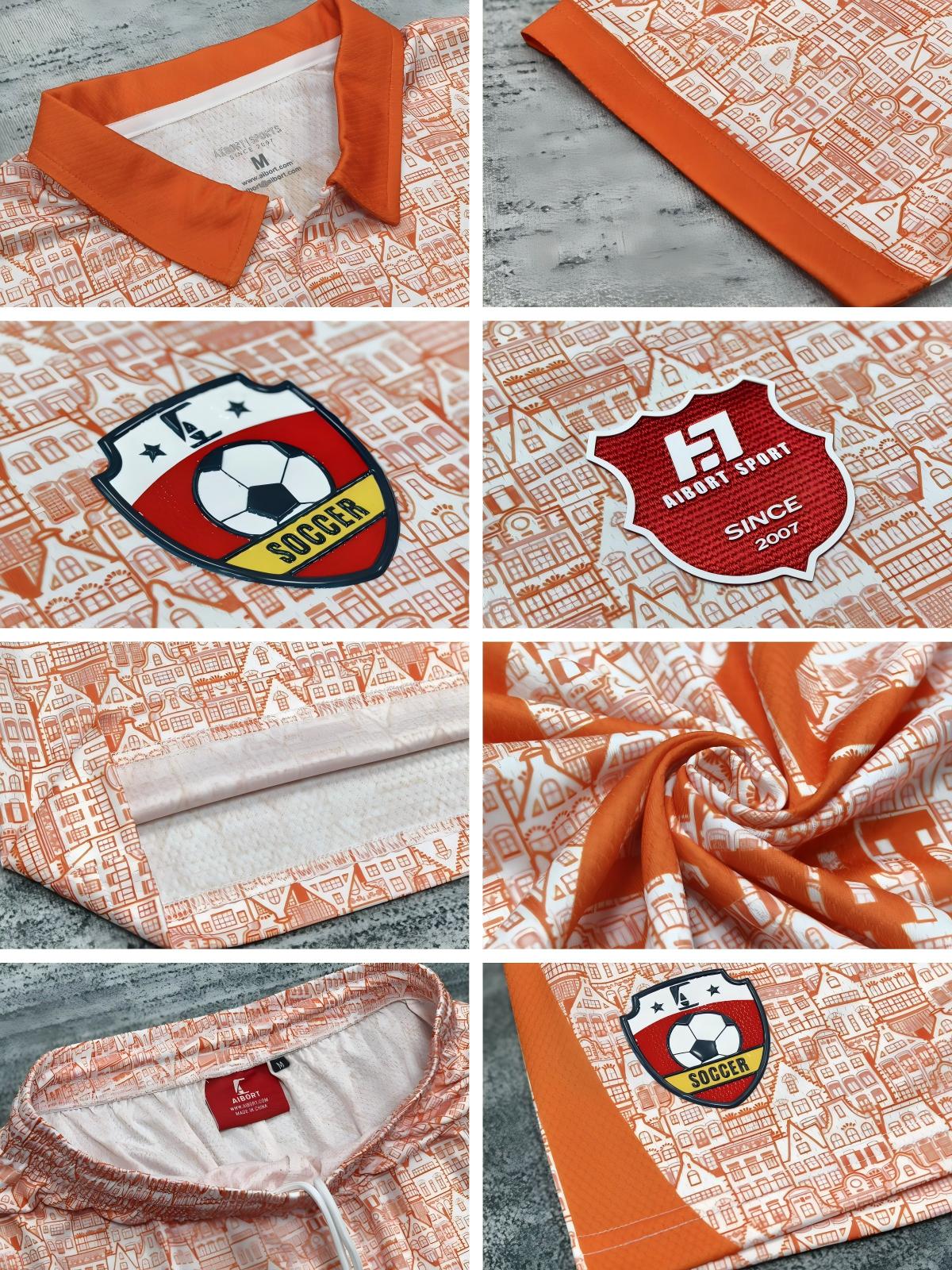Aibort Yaz OEM Servisi Hızlı Kuruyan Solmaya Dayanıklı Moda Kesim Süblimasyonlu İki Parçalı Antrenman Seti Futbol Forması Açık Hava Ligi 3