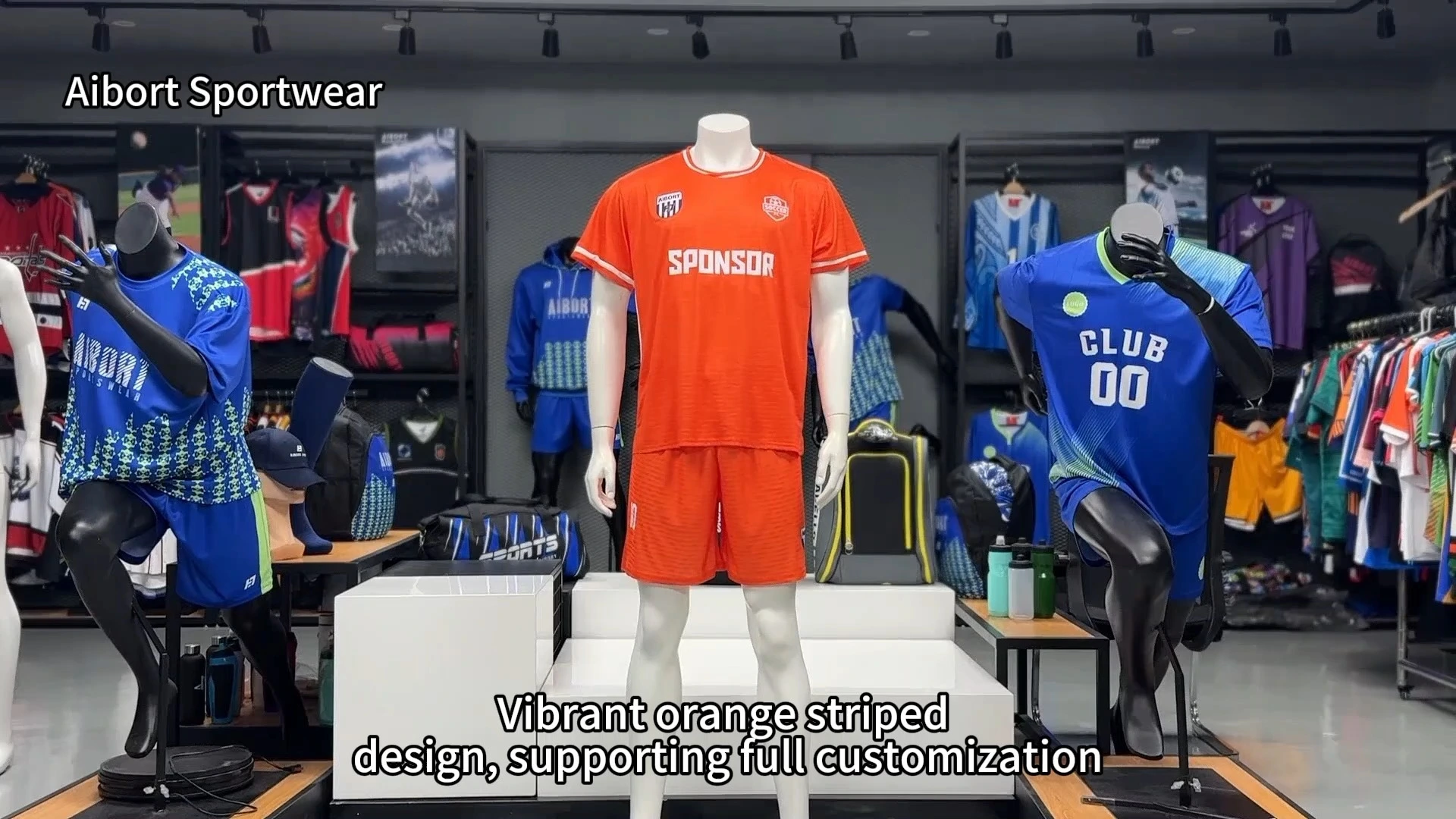 Aibort 高弾性 色褪せにくい 吸汗 軽量 通気性 速乾 ポリエステル 夏 秋 サッカーユニフォームセット 1