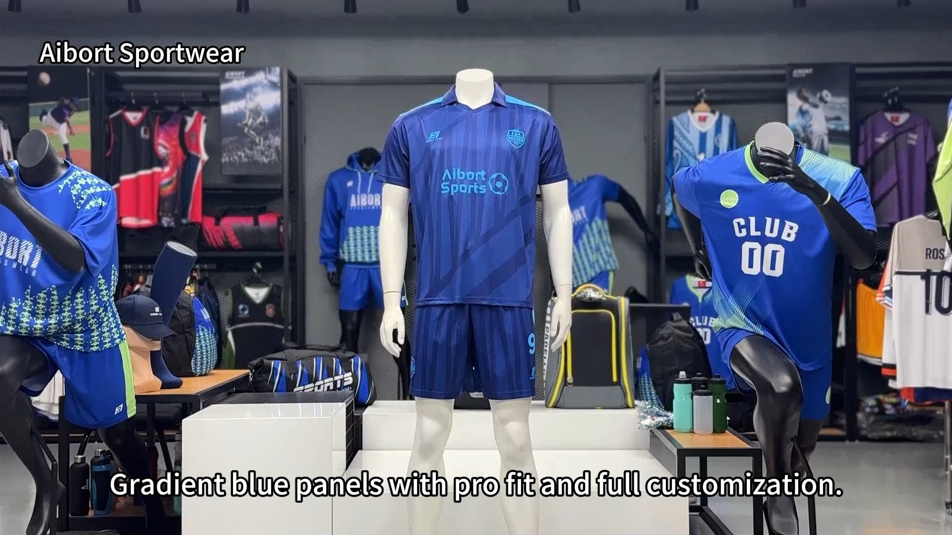 Aabort Drapp Artab Disinn Kulurit Nifs ta' Żewġ Biċċiet Uniformi tal-Futbol Atletiku Settijiet Ismijiet tat-Timijiet Personalizzati għal Servizz OEM Organizzat 1