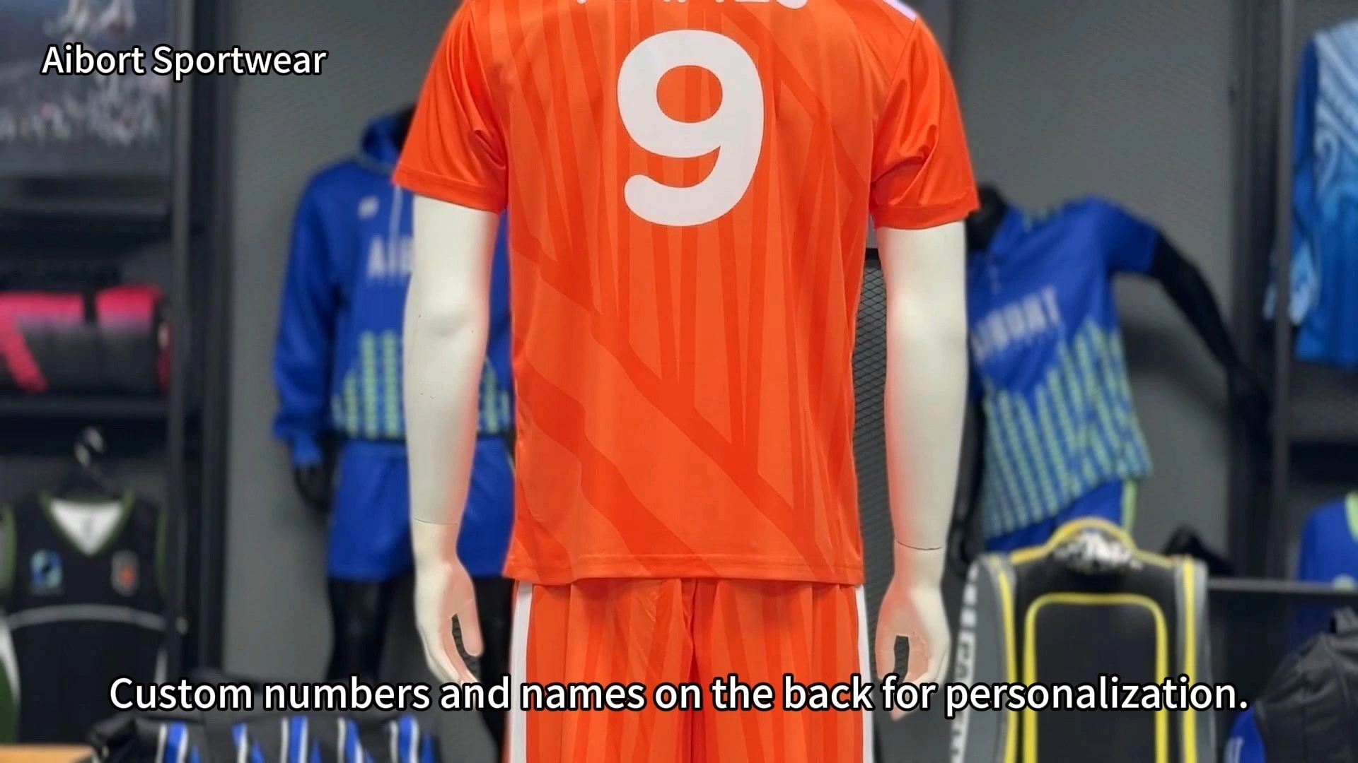 Aibort OEM Service Tear Resistant Moisture Wicking Two Tone Lightweight Vented Sportswear Jersey Soccer Uniform for Summer Autumn 1