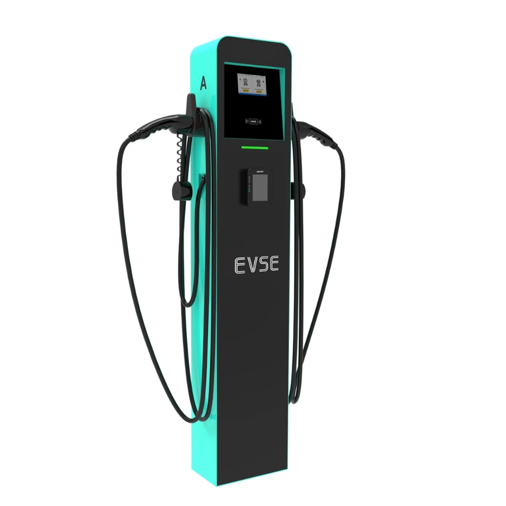 Estación de carga comercial OCPP, enchufes duales/pistolas 14kw 22kw 44kw, cargador Ac Ev de suelo-1721198046527679 1