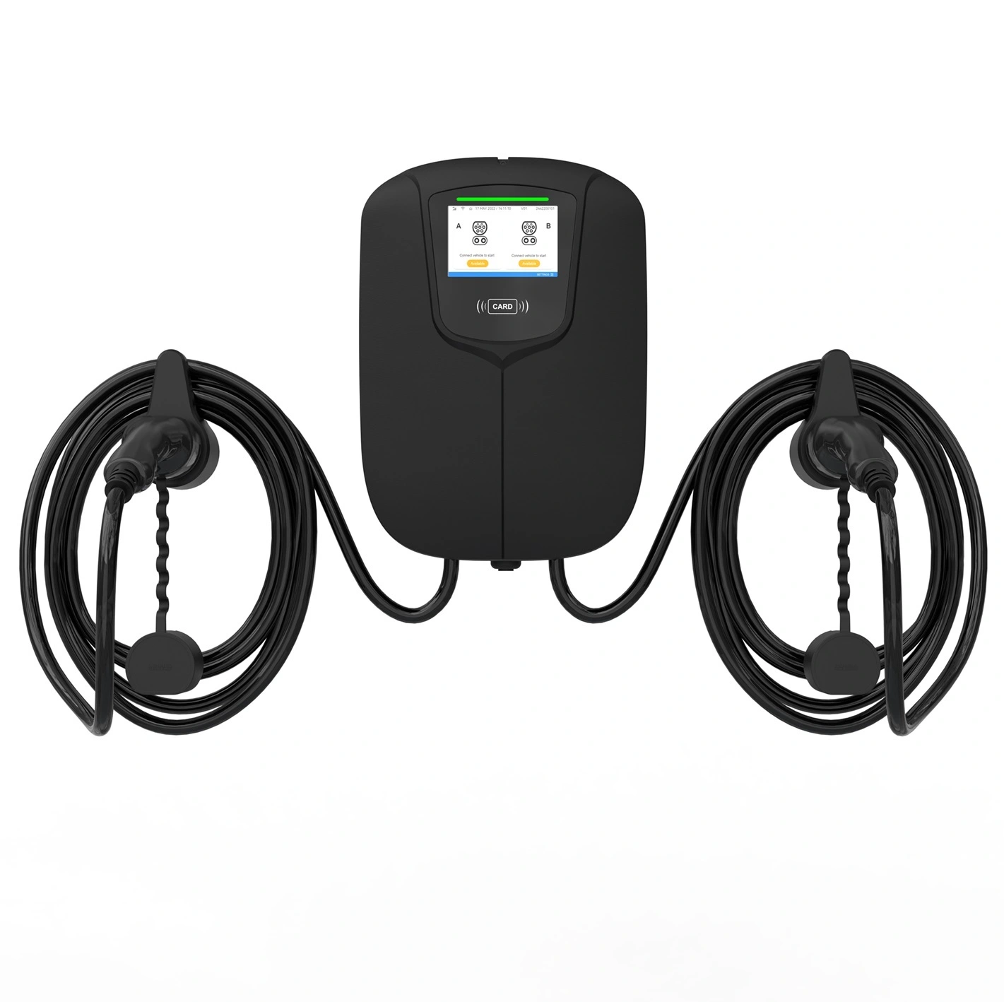 AC EV Charger Twin Wallbox with two guns 5 meter Cable for home 1