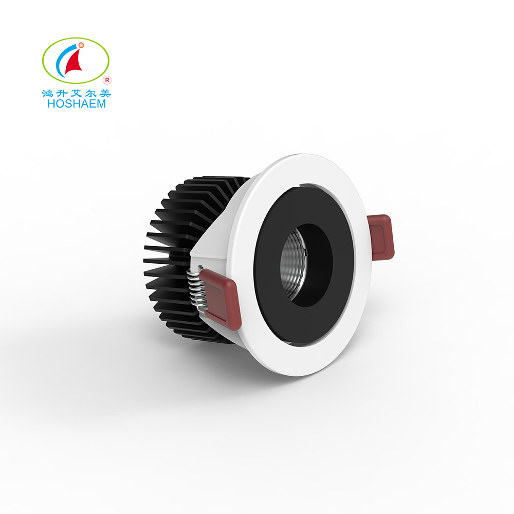 Faretto LED da incasso 5W 2700K-5500K Luce diurna Bianco caldo Bianco freddo Non dimmerabile Retrofit LED Apparecchio di illuminazione da incasso Plafoniera LED Bianco e nero 3