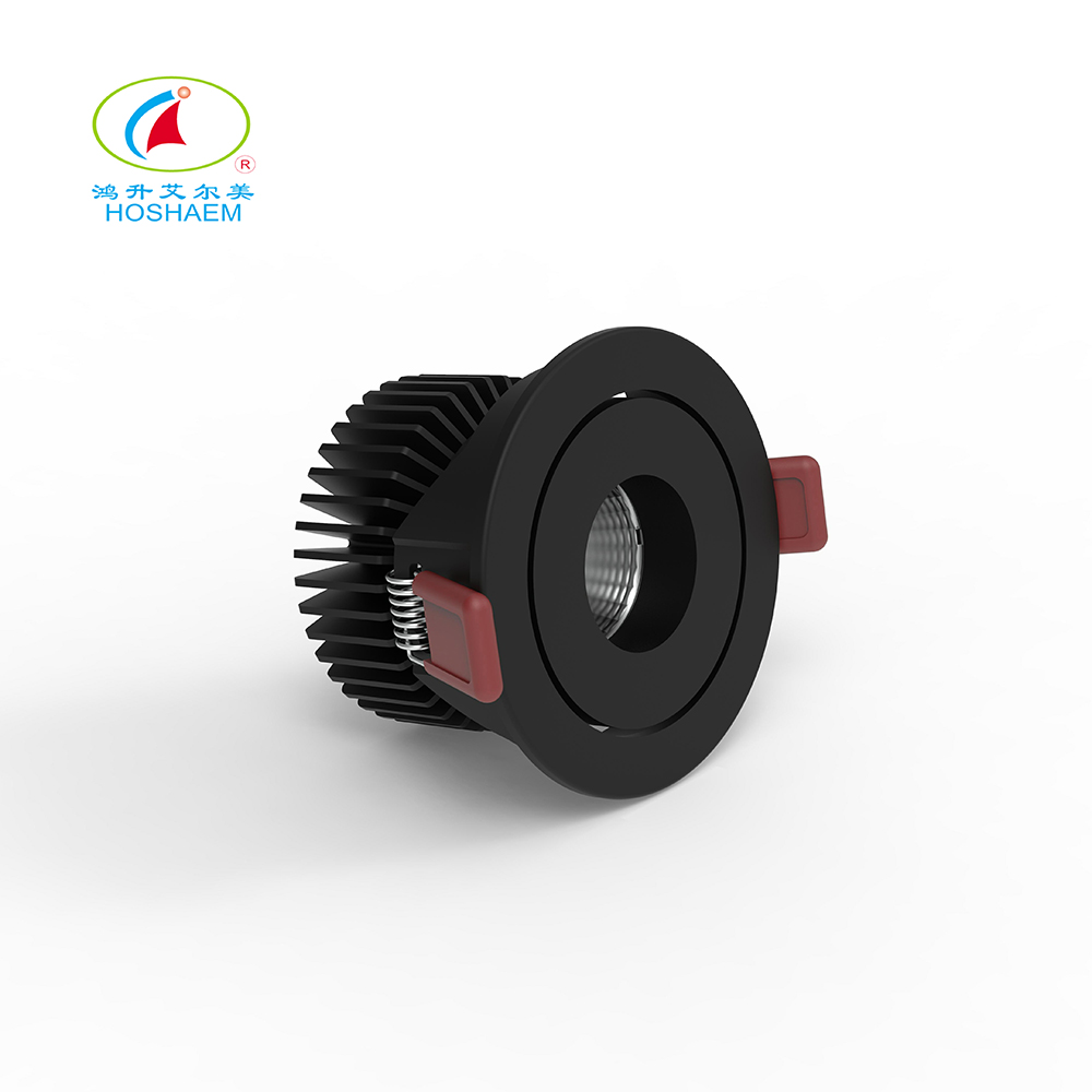 Faretto LED da incasso 5W 2700K-5500K Luce diurna Bianco caldo Bianco freddo Non dimmerabile Retrofit LED Apparecchio di illuminazione da incasso Plafoniera LED Bianco e nero 4