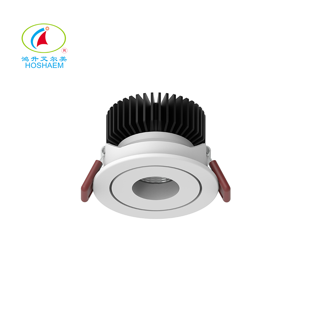 Faretto LED da incasso 5W 2700K-5500K Luce diurna Bianco caldo Bianco freddo Non dimmerabile Retrofit LED Apparecchio di illuminazione da incasso Plafoniera LED Bianco e nero 6