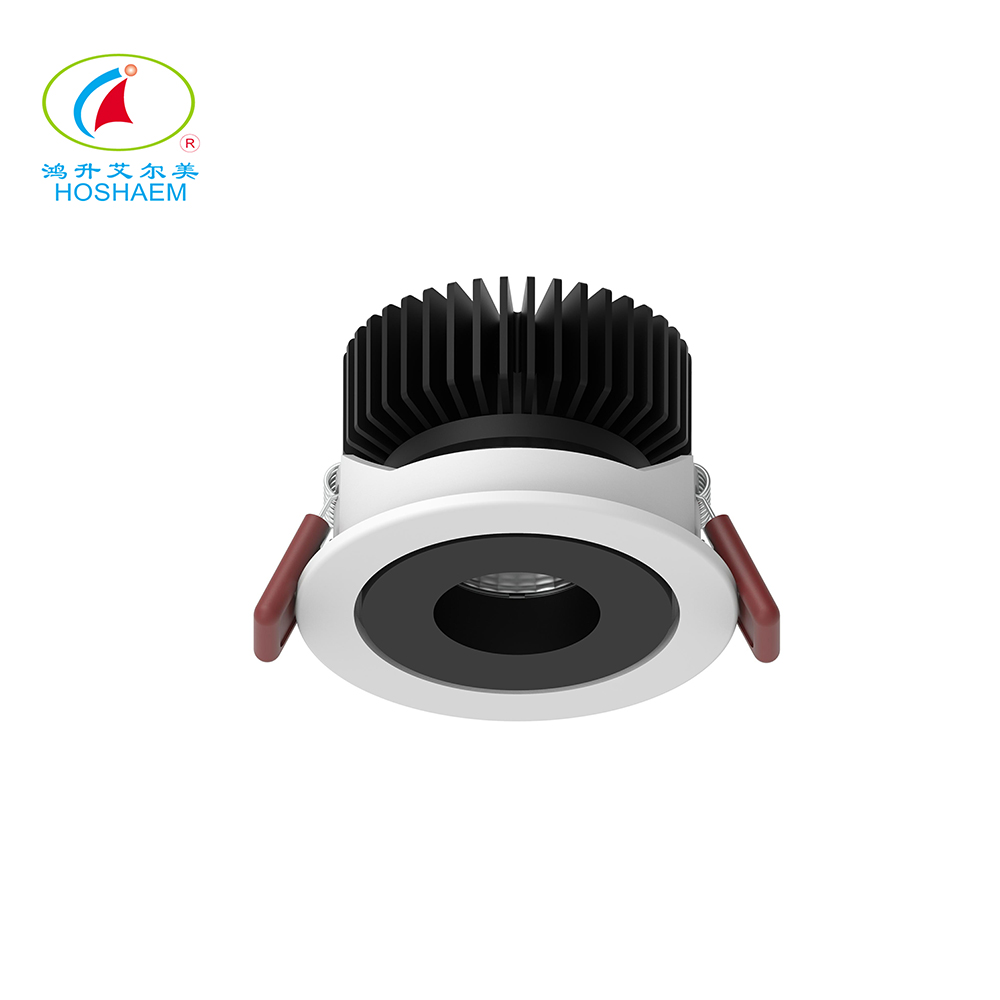Faretto LED da incasso 5W 2700K-5500K Luce diurna Bianco caldo Bianco freddo Non dimmerabile Retrofit LED Apparecchio di illuminazione da incasso Plafoniera LED Bianco e nero 5