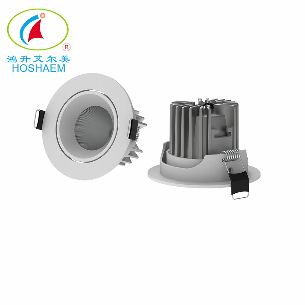 3 بوصة LED راحة الإضاءة COB النازل 5W 550LM 3000K 5000K ضوء النهار الأبيض CRI95 أبيض أسود تقليم أضواء السقف LED مع سائق 15 درجة / 24 درجة / 38 درجة 6