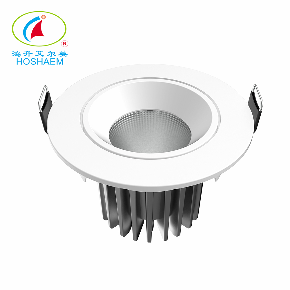 3 بوصة LED راحة الإضاءة COB النازل 5W 550LM 3000K 5000K ضوء النهار الأبيض CRI95 أبيض أسود تقليم أضواء السقف LED مع سائق 15 درجة / 24 درجة / 38 درجة 3
