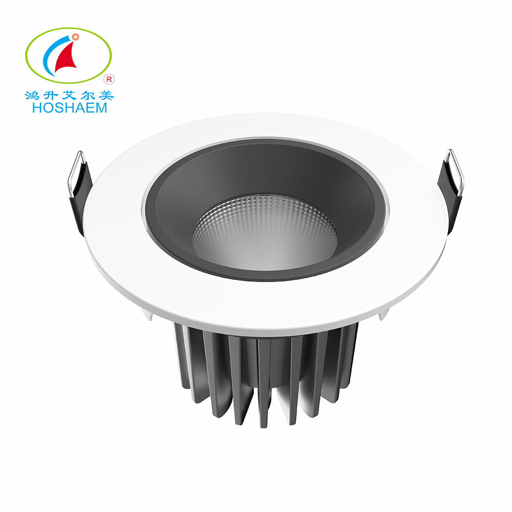 3 بوصة LED راحة الإضاءة COB النازل 5W 550LM 3000K 5000K ضوء النهار الأبيض CRI95 أبيض أسود تقليم أضواء السقف LED مع سائق 15 درجة / 24 درجة / 38 درجة 2