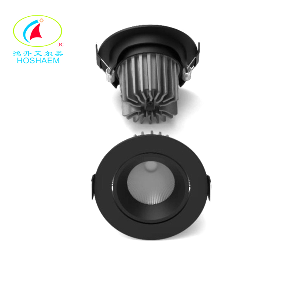 3 بوصة LED راحة الإضاءة COB النازل 5W 550LM 3000K 5000K ضوء النهار الأبيض CRI95 أبيض أسود تقليم أضواء السقف LED مع سائق 15 درجة / 24 درجة / 38 درجة 5