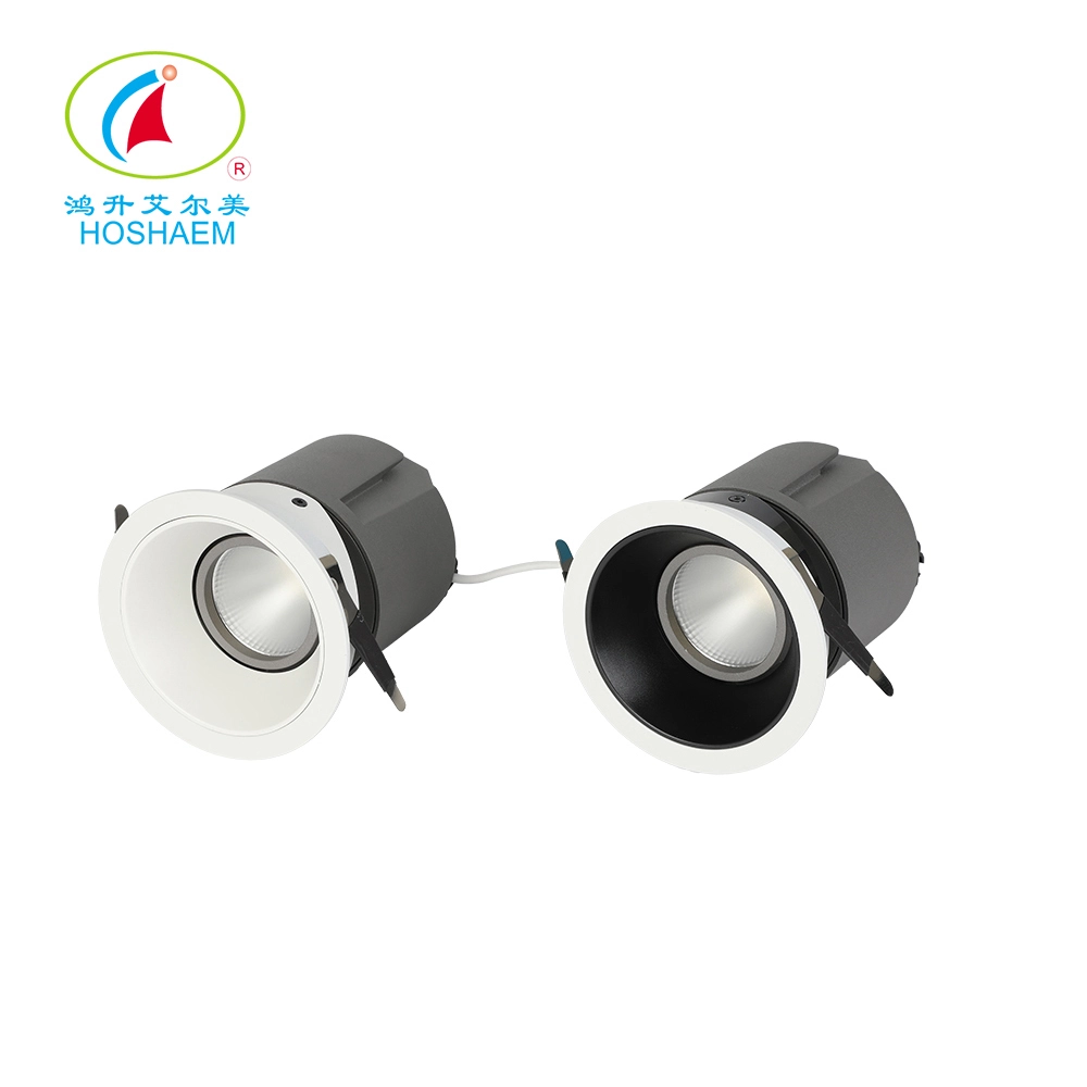 Foco empotrable LED antideslumbrante ajustable de 7W y 3,5 pulgadas COB luces de techo laterales estrechas CRI95 840LM, luces empotradas blancas de 3000K/4000K/6000K 1