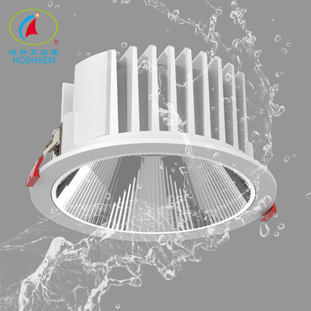 Luz empotrable de techo LED de 3 pulgadas y 12 W, panel de aluminio, accesorio antioxidante, luz empotrable para ducha, IP65, resistente al agua, para lugares húmedos, interiores & y exteriores 6