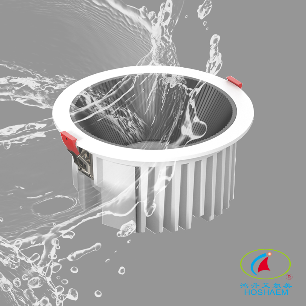 Luz empotrable de techo LED de 3 pulgadas y 12 W, panel de aluminio, accesorio antioxidante, luz empotrable para ducha, IP65, resistente al agua, para lugares húmedos, interiores & y exteriores 5