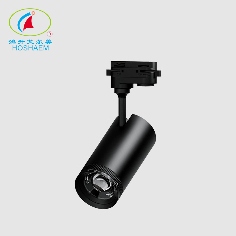 Luces de riel de techo LED Hongsheng HOSHAEM 12W en fabricantes de focos flexibles con zoom en blanco y negro 5