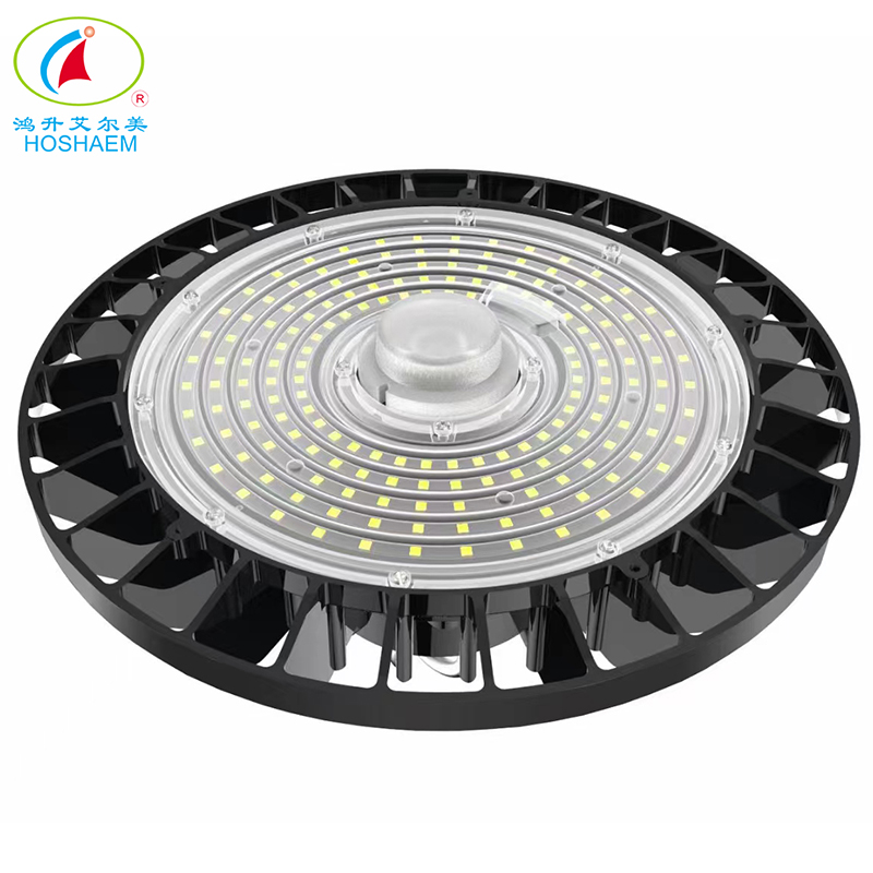 Hongsheng HOSHAEM industriel haute baie lumière 150 W détection noir rond UFO Led haute baie lumières fournisseur 4