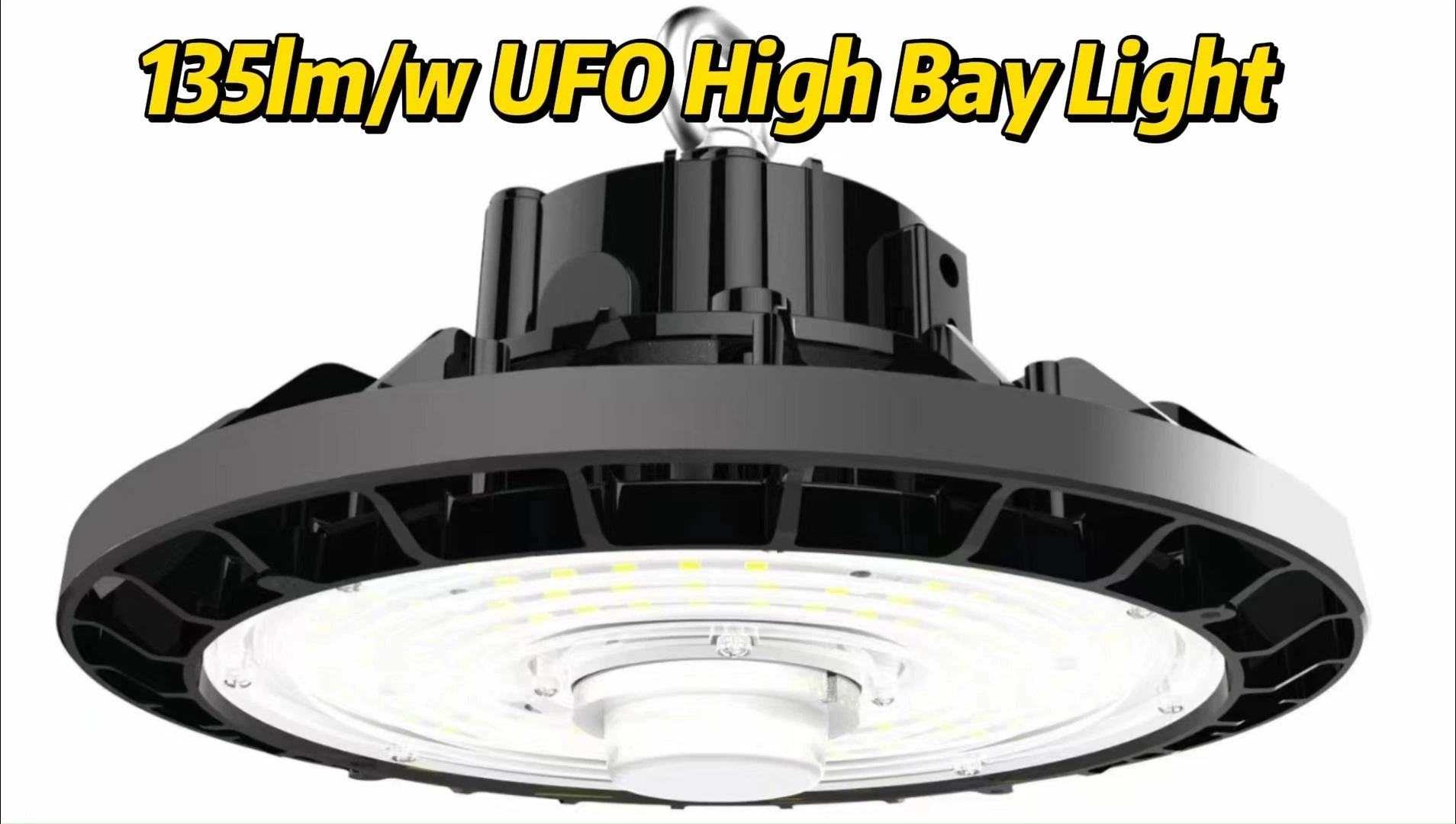 Hongsheng HOSHAEM Industrial High Bay Light 150W com detecção de OVNI redondo preto LED Fornecedor de luzes de alto brilho 1