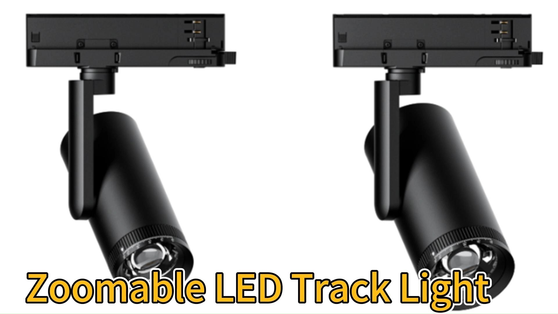 Luces de riel de techo LED Hongsheng HOSHAEM 12W en fabricantes de focos flexibles con zoom en blanco y negro 1